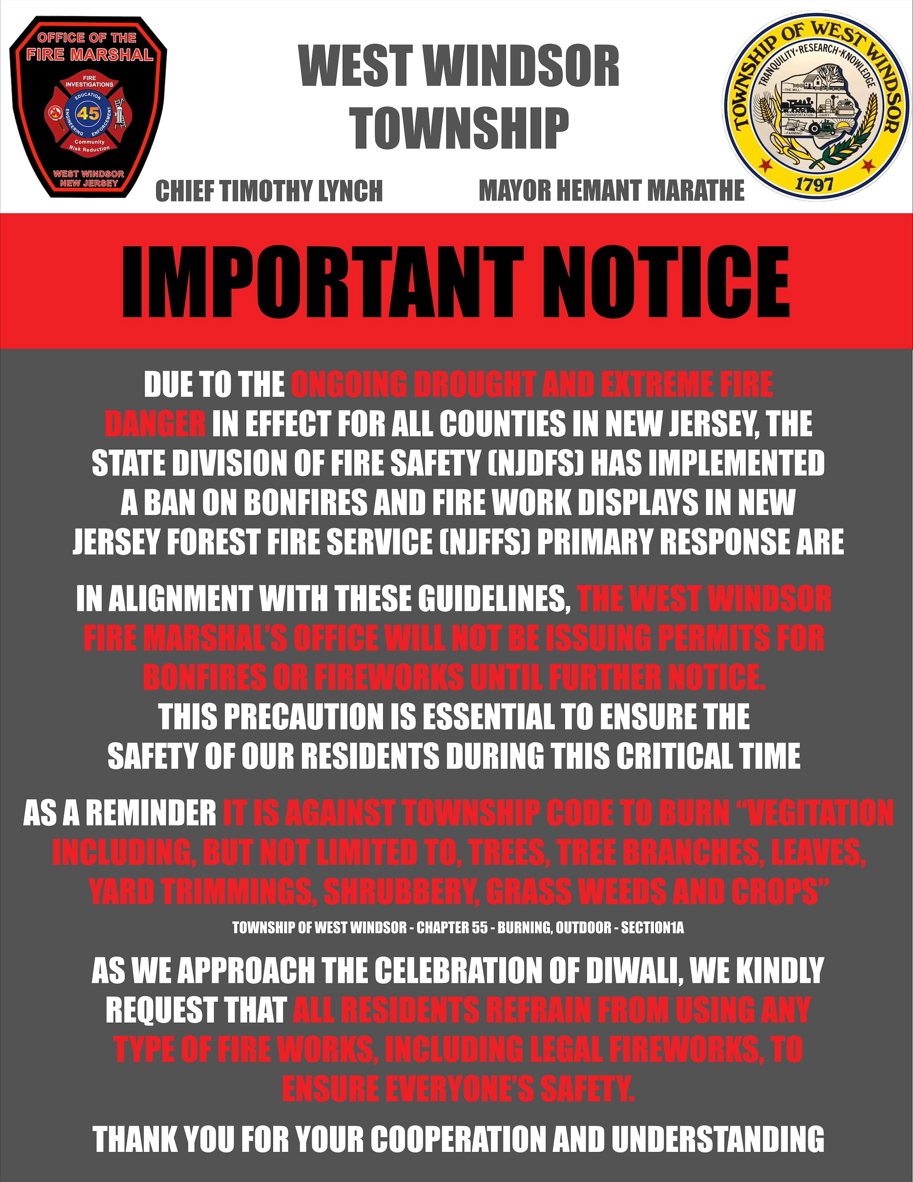 Fireworks Notice